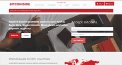 Desktop Screenshot of bitcoinside.com